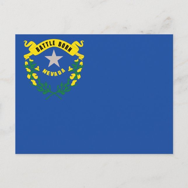 Nevada State Flag Battle Born Postkarte (Vorderseite)