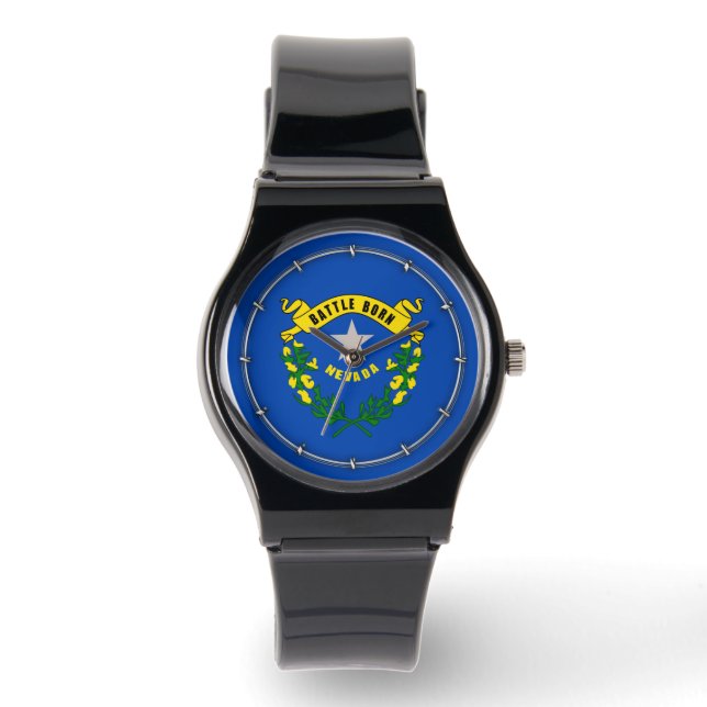 Nevada State Flag Design Armbanduhr (Vorderseite)