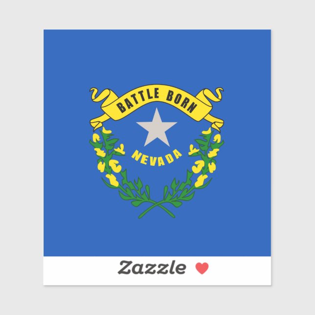 Nevada State Flag Design Aufkleber (Blatt)