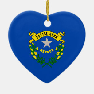Nevada State Flag Design Keramik Ornament