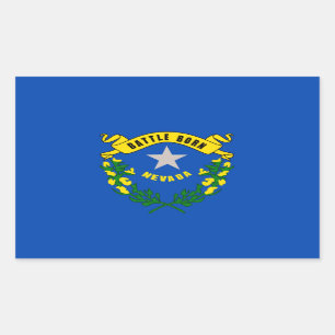 Nevada State Flag Design Rechteckiger Aufkleber