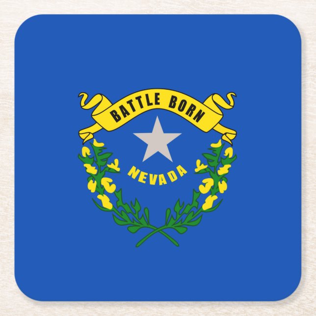 Nevada State Flag Design Rechteckiger Pappuntersetzer (Vorderseite)