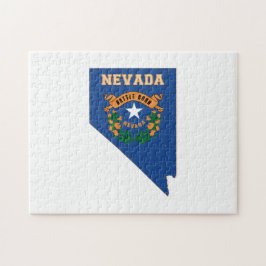 Nevada State Flag Map Puzzle