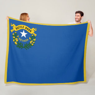 Nevada State Flag Print Patriotc Fleecedecke