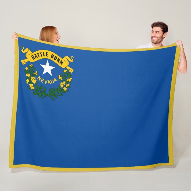 Nevada State Flag Print Patriotc Fleecedecke (Beispiel)