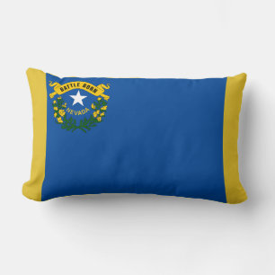 Nevada State Flag Print Patriotic Lendenkissen