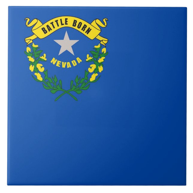 Nevada State Flag Tile Fliese (Vorderseite)