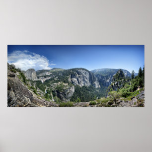 Nevada und Vernal Falls - Yosemite Poster
