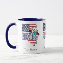 Nevada United Staaten Retro Map Vintag USA Casino