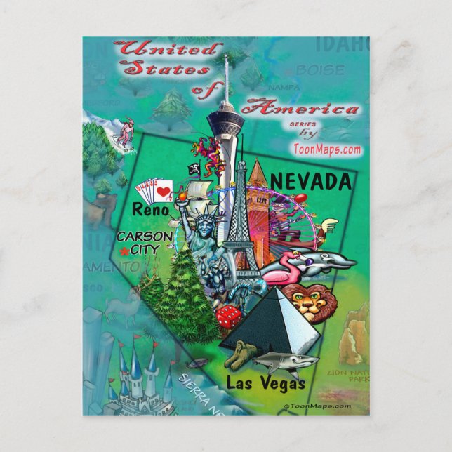 Nevada USA Card Postkarte (Vorderseite)