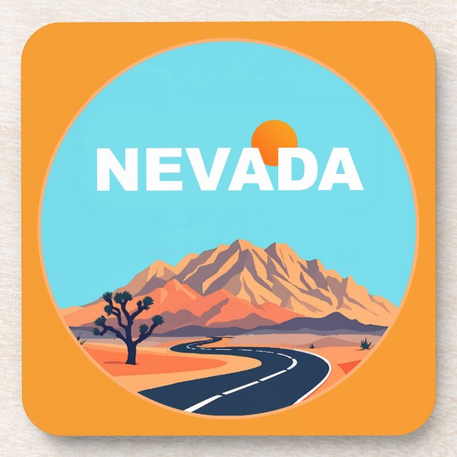Nevada USA Getränkeuntersetzer (Vorderseite)