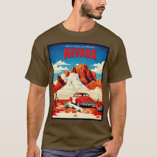 Nevada USA Tourismus Vintag Po T-Shirt
