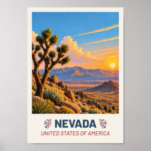 Nevada USA – Vintage Reiseplakat Poster