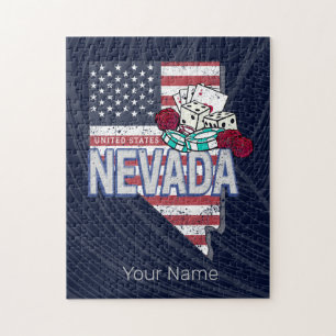 Nevada Vereinigte Staaten Retro-Karte Vintage USA Puzzle