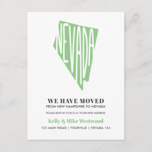 NEVADA Wir haben neue Adresse Neue Zuhause verscho Postkarte
