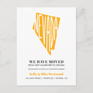 NEVADA Wir haben neue Adresse Neue Zuhause verscho Postkarte