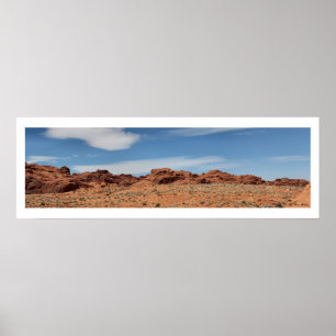 Nevada Wüste Skyline Panorama Poster