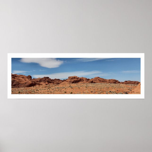 Nevada Wüste Skyline Panorama Poster (Vorne)