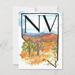 Nevada Wüstengebirge Juniper Trees Souvenir Postkarte