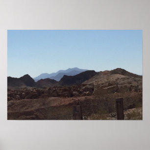 Nevada Wüstengebirge Poster