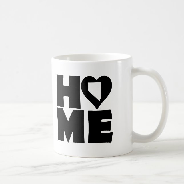 Nevada Zuhause Heart Staat Tasse oder Travel Mug (Rechts)