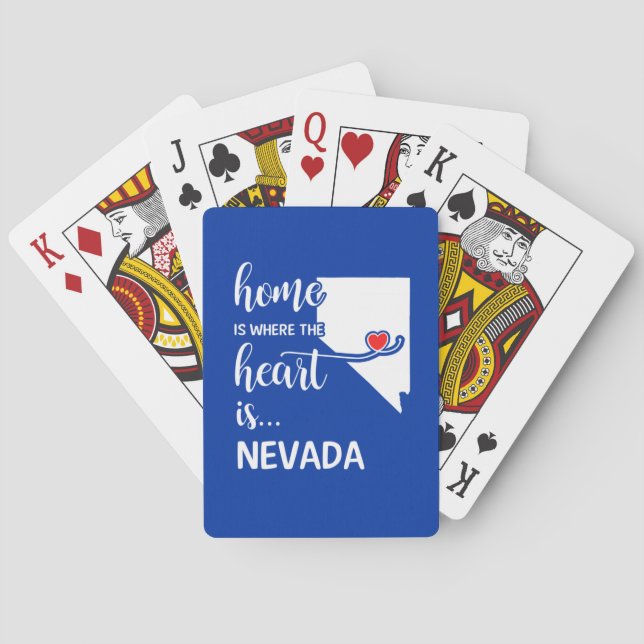 Nevada Zuhause ist das Herz Spielkarten (Rückseite)