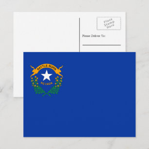 Nevadan Flag, Flagge Nevadas Postkarte