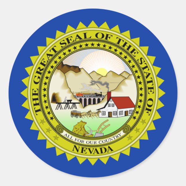 Nevadan Siegel, Siegel des Nevada Sticker (Vorderseite)