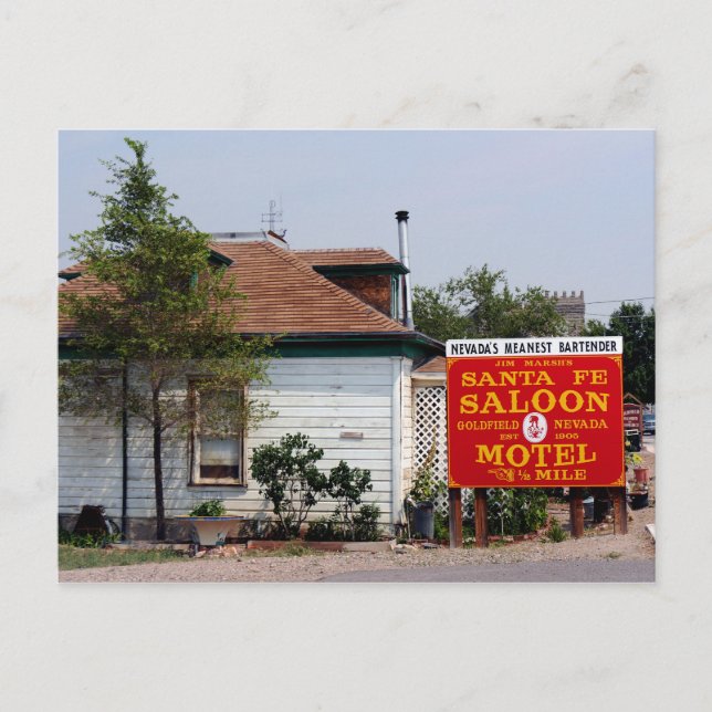 "Nevadas Gemeiner Barkeeper." Goldfield Nevada Postkarte (Vorderseite)