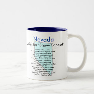Nevadasymbole u. -karte zweifarbige tasse