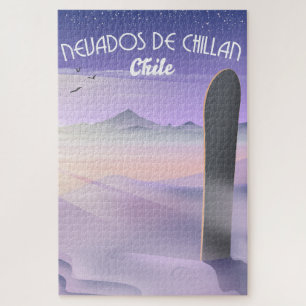 Nevados de Chillan, Chile Snowboarder Poster. Puzzle