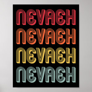 Nevaeh Geschenk Name Personalisiert Retro Vintage Poster