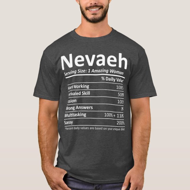 NEVAEH Nutrition Personalisiert Weihnachten T-Shirt (Vorderseite)