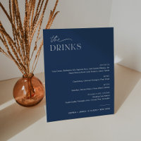 NEVE Navy WedgeDrink Bar Menu