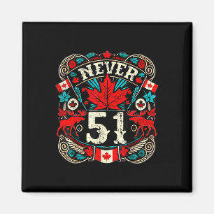 Never 51 Kanada Ahornblatt Vintage abgenutzt Cana Magnet
