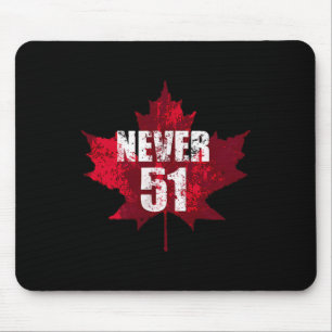 Never 51 Kanada Ahornblatt Vintage abgenutzt Cana Mousepad