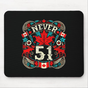 Never 51 Kanada Ahornblatt Vintage abgenutzt Cana Mousepad