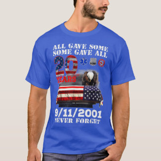 Never Forget 911 20th Anniversary Firefighters Out T-Shirt