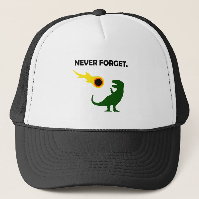 Never Forget (Dinosaurs) Truckerkappe (Vorderseite)