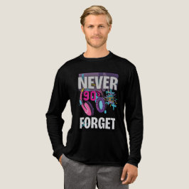 Never Forget the 90s Retro Art Print Tri-Blend Shirt