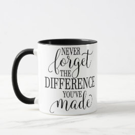 Never Forget the Difference You’ve Made Tasse