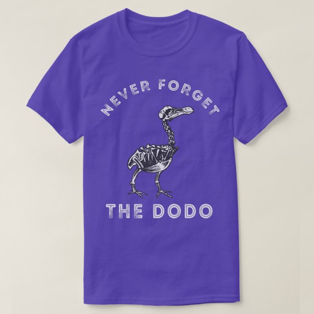 Never Forget The Dodo Bird Skeleton Dronte Flightl T-Shirt (Design vorne)