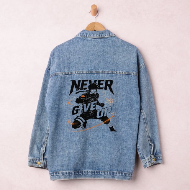 Never give up Denim Jacket Jeansjacke (Hangar)