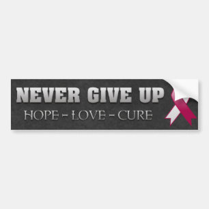 Never Give Up Hope Head and Neck Cancer Awareness Autoaufkleber