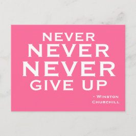 Never Give Up - Motivational Postcard Postkarte