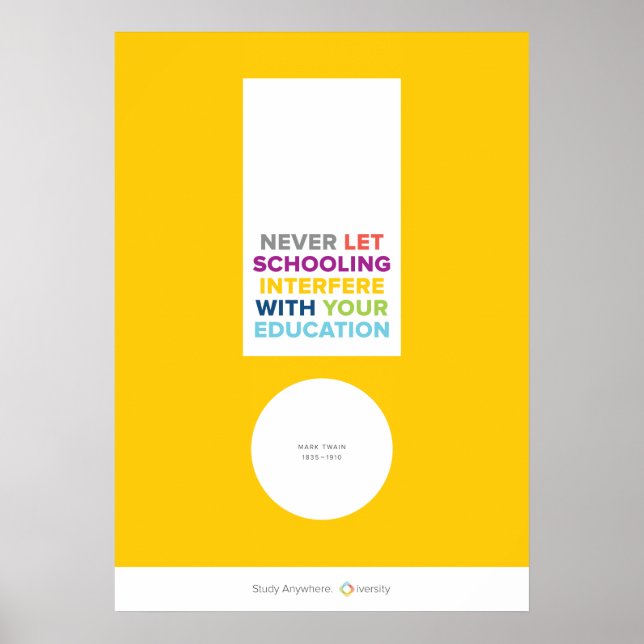 Never Let Schooling Poster (Vorne)