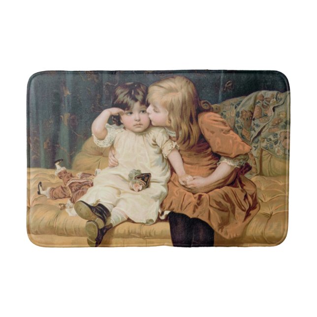 "Never Mind" (von Frederick Morgan) Badematte (Vorderseite)