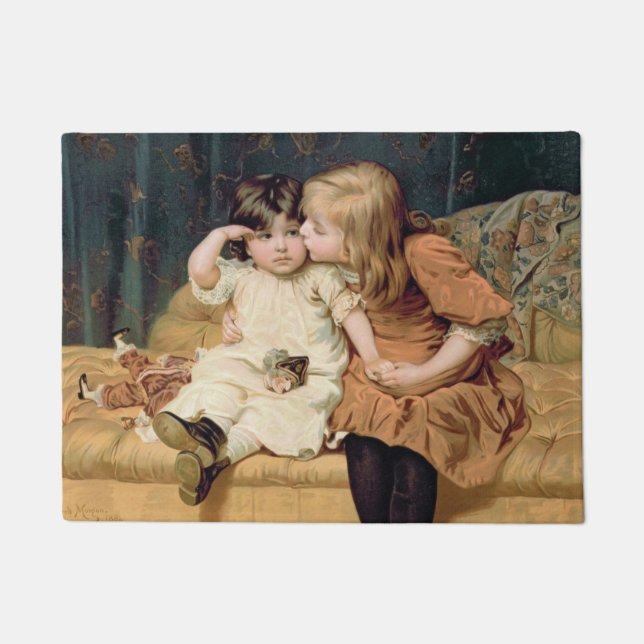 "Never Mind" (von Frederick Morgan) Fußmatte (Vorderseite)