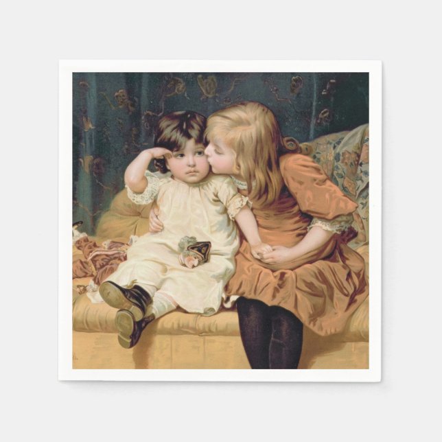 "Never Mind" (von Frederick Morgan) Serviette (Vorderseite)