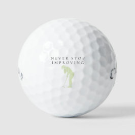 'Never Stop Improving' Growth Mindset Encouraging Golfball